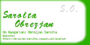 sarolta obrezjan business card